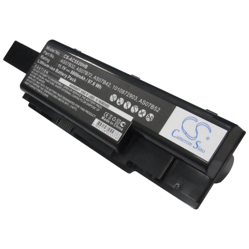 Compatible battery replacement for Acer  AS07B31, AS07BX2, BT.00807.014, MS2221, AS07B51...