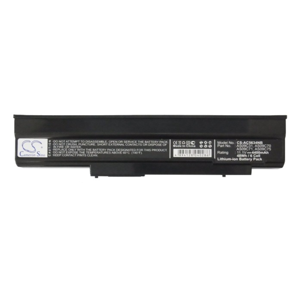 Compatible battery replacement for Gateway  AS09C71, LC.BTP00.005, AS09C70, GRAPE32, AS09C31...