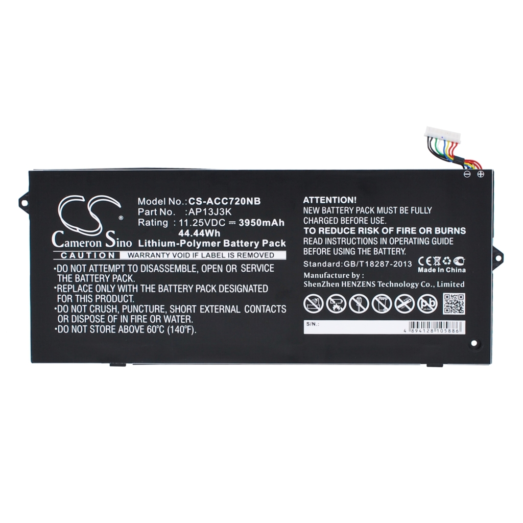 Compatible battery replacement for Acer  AP13J7K, 31CP5/67/90, KT.00307.006, AP13J4K(3ICP5/65/88), 31CP5/65/88...