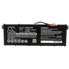 Compatible battery replacement for Acer  KT.0040G.004, AC14B18J(3ICP5/57/80), AC14B18J, AC14B13J, KT0030G.004