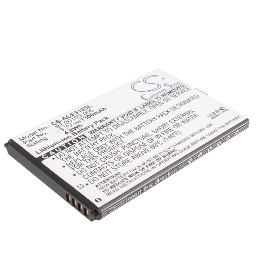 Compatible battery replacement for Acer  BT.0010S.005, BT.0010S.002, BAT-310 (11CPS/42/61), UF424261F 1S1P