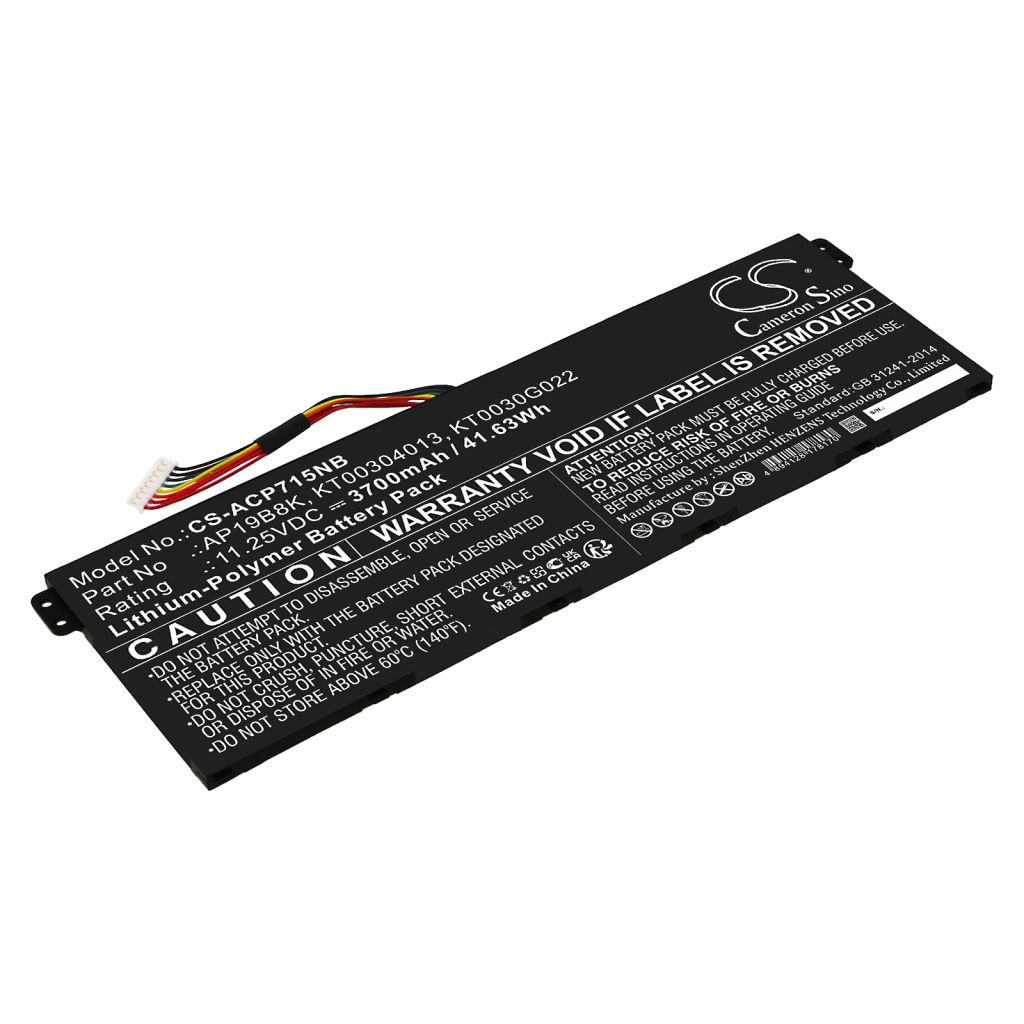 Compatible battery replacement for Acer  KT00304013, AP19B8K, AP18C4K, KT0030G022