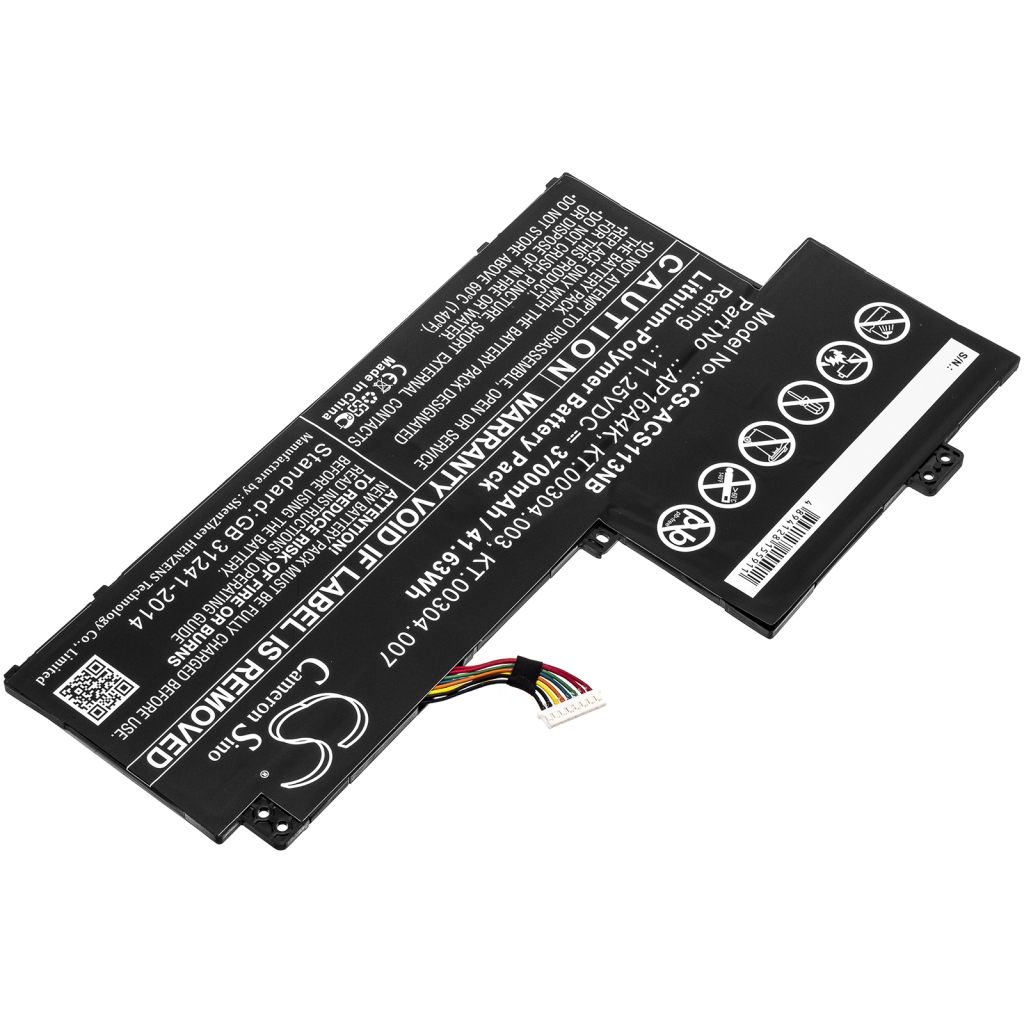 Compatible battery replacement for Acer  KT.00304.003, AP16A4K, KT.00304.007