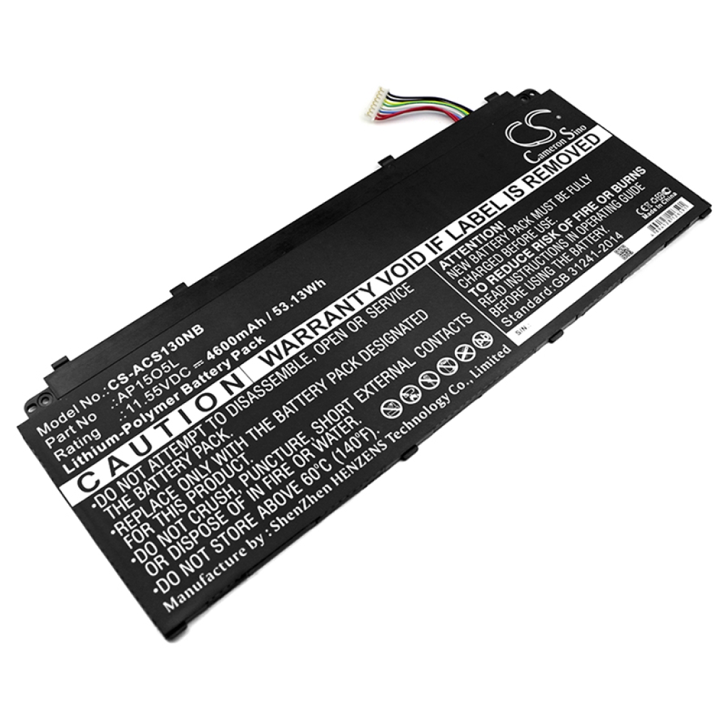 Compatible battery replacement for Acer  AP1505L, AP1503K, AP15O5L, AP15O3K