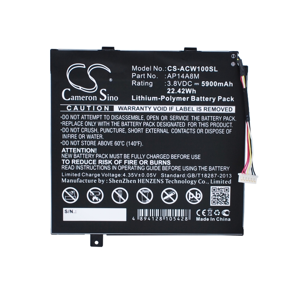 Tablet Battery Acer CS-ACW100SL