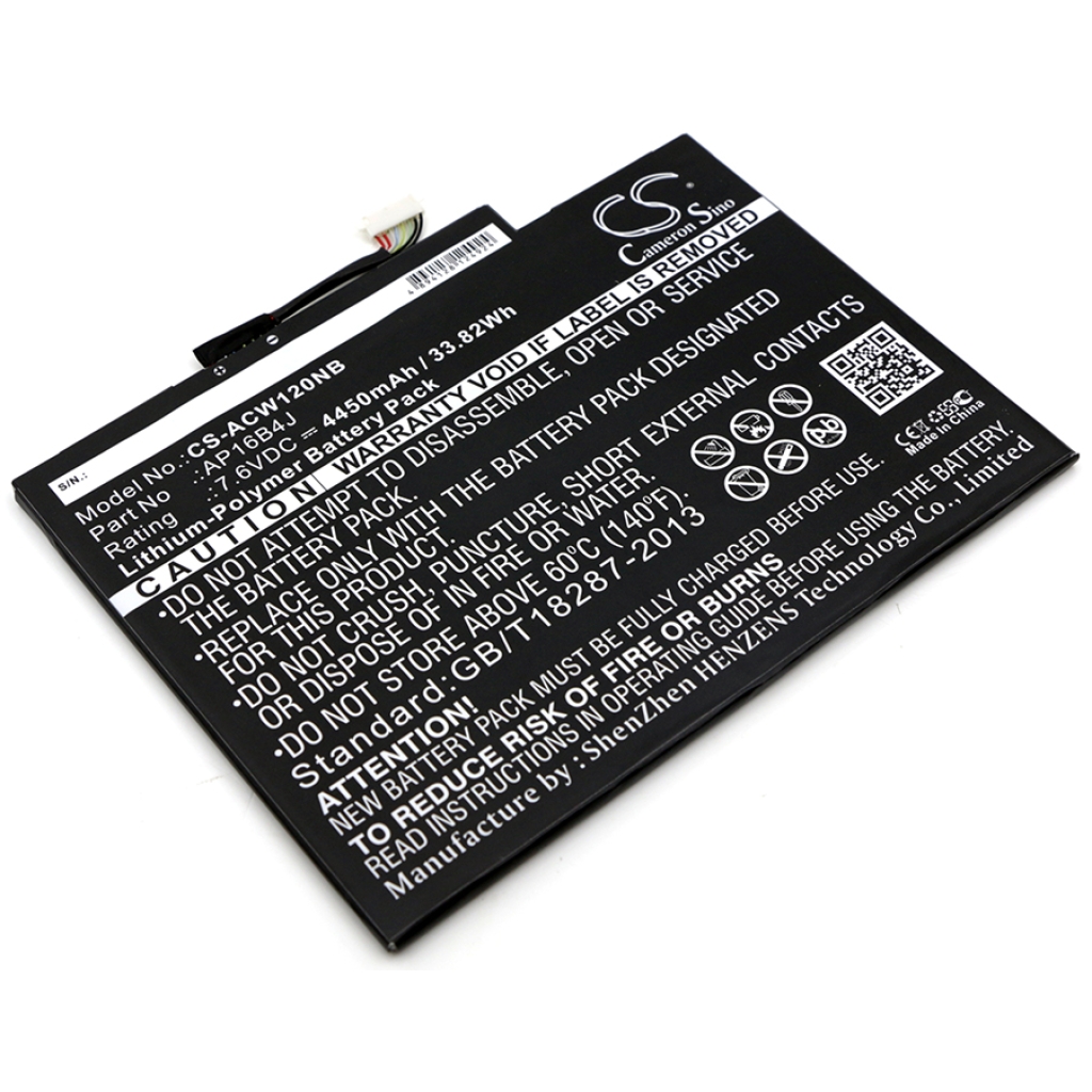 Compatible battery replacement for Acer  KT.00204.003, AP16B4J, NT.LCDEK.002, NT.LCDAA.014