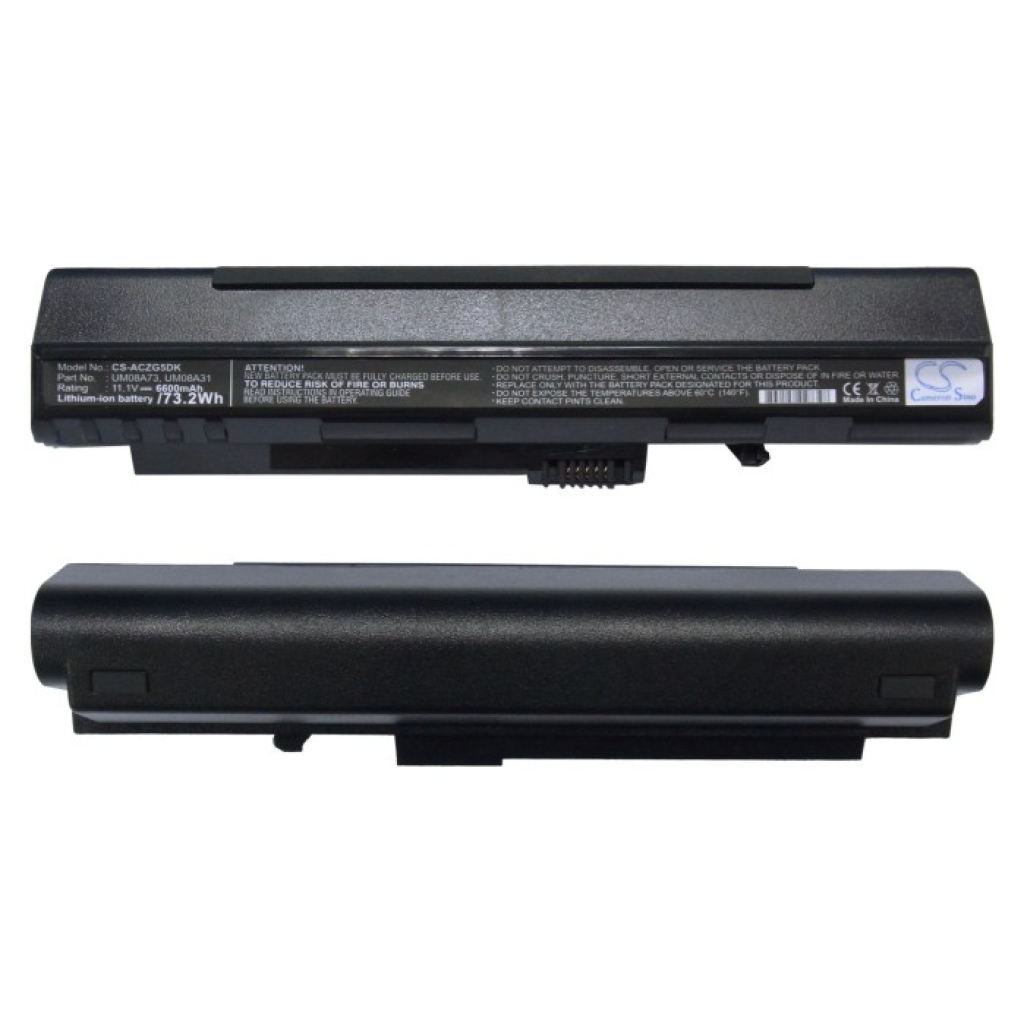 Compatible battery replacement for Gateway  LC.BTP00.017, UM08A73, 4104A-AR58XB63, RCPATAR06-784, UM08B52...