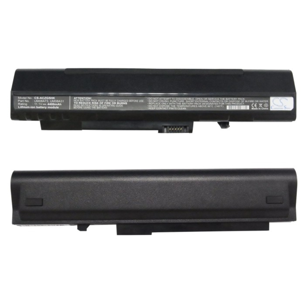 Compatible battery replacement for Acer  PPD-AR5BXB63, UM08B51, BT00307005826024212500, UM08A71, UM08B73...