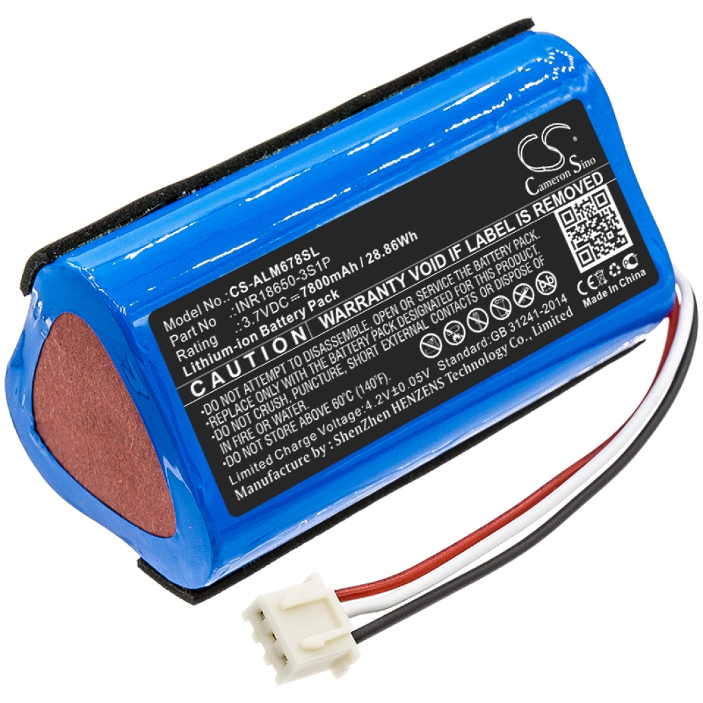 Compatible battery replacement for Altec Lansing  INR18650-3S1P