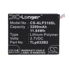 Compatible battery replacement for Alcatel  TLp032BD, TLp032B2, TLp032C2