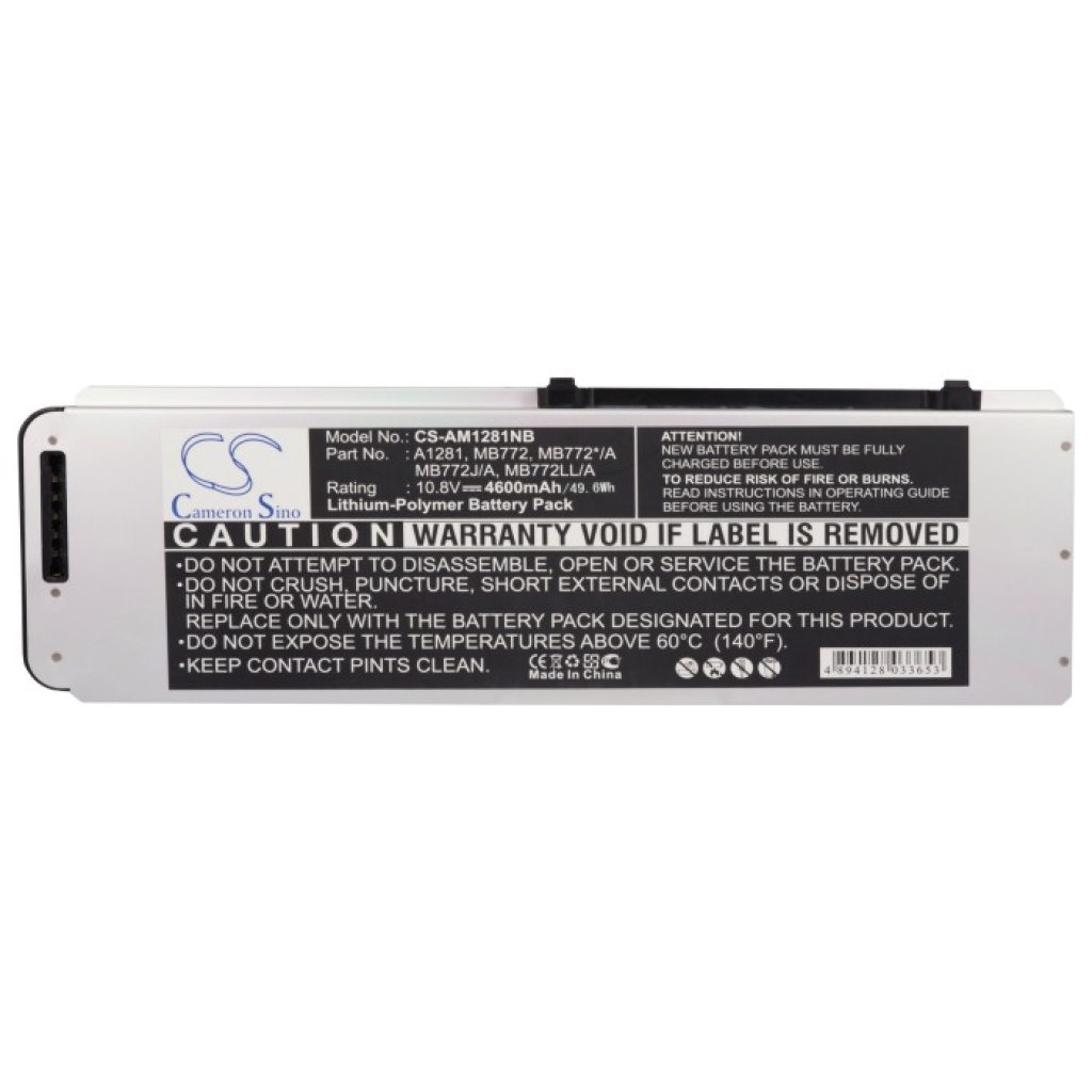 Compatible battery replacement for Apple  MB772*/A, MB772, A1286, MB772LL/A, A1281...