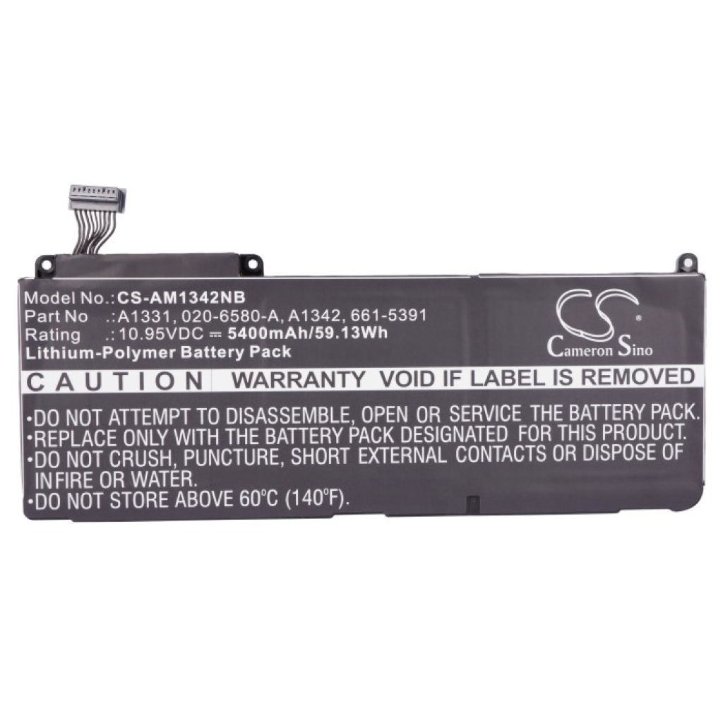 Compatible battery replacement for Apple  020-6580-A, 661-5391, 020-6810-A, 020-6809-A, A1342...