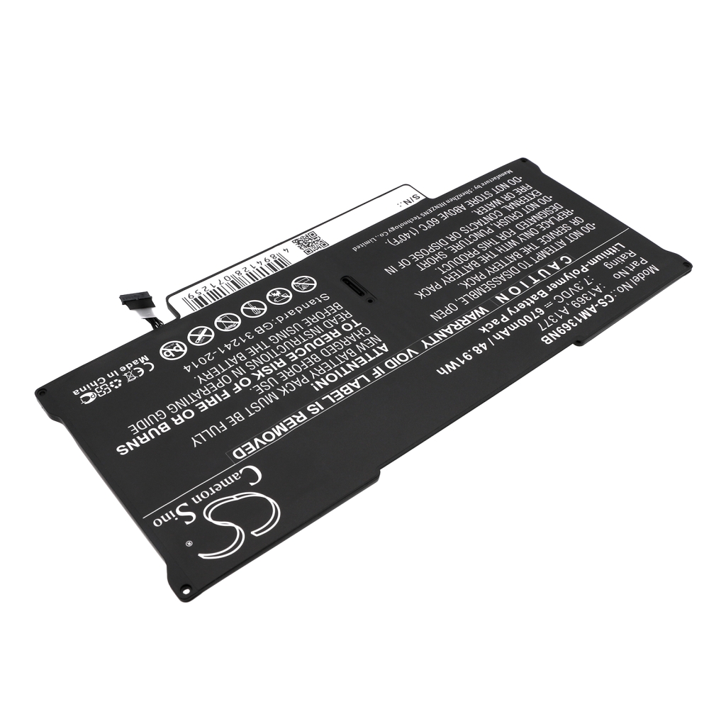 Compatible battery replacement for Apple  020-6955-B, 020-6955-01, A1377, A1369