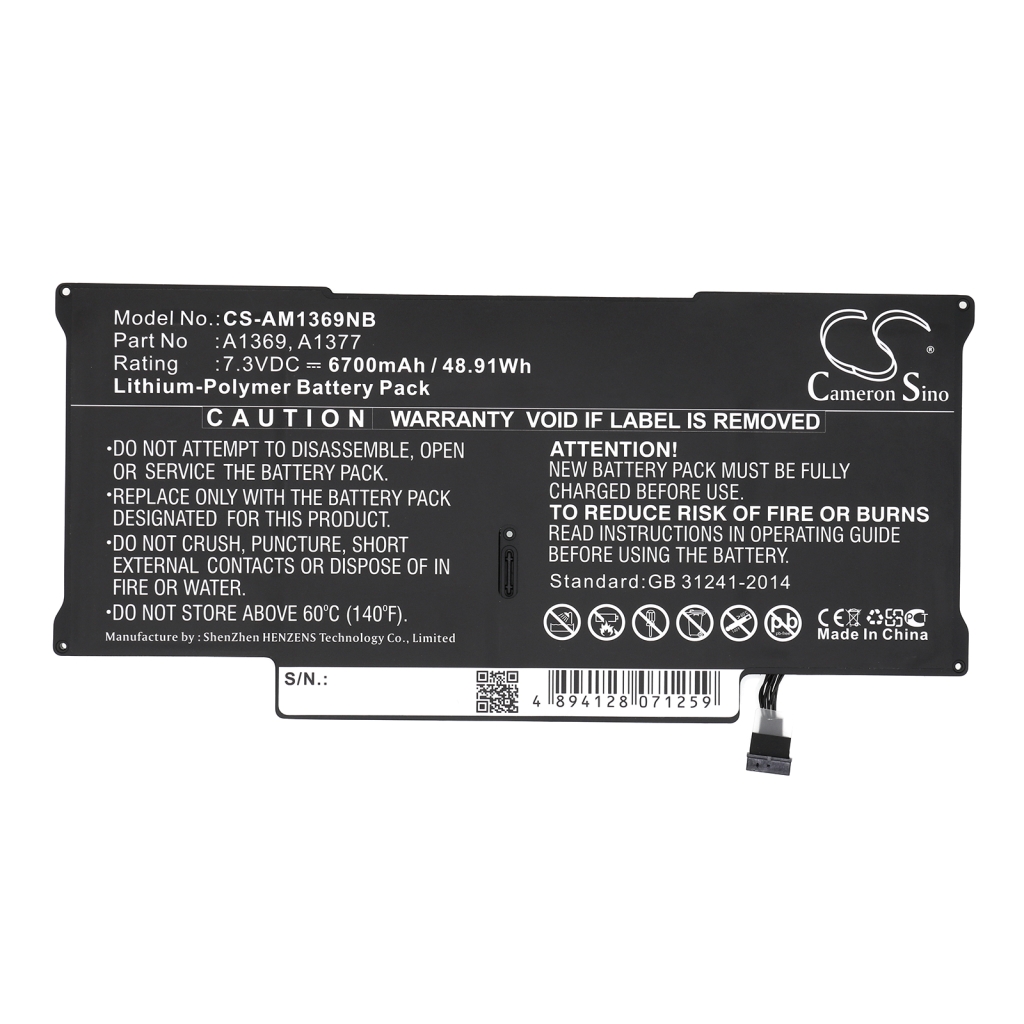 Notebook battery Apple CS-AM1369NB