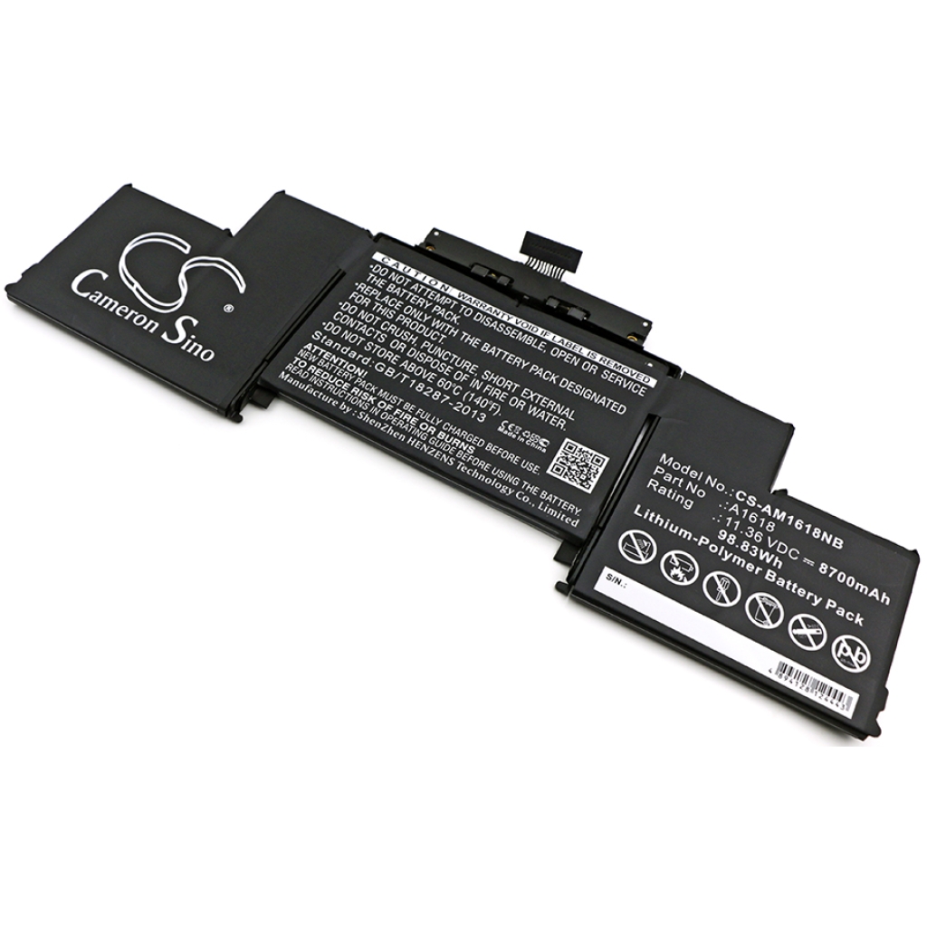 Compatible battery replacement for Apple  MJLQ2LL/A, A1618, 1ICP9/47/95-ICP8/56/66-2, 1ICP7/63/81-2, MJLT2LL/A...