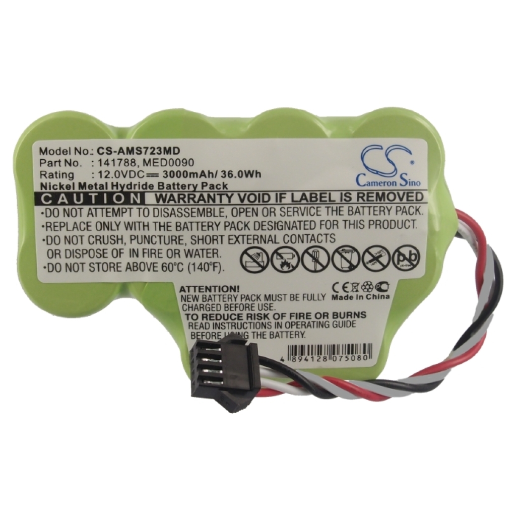 Compatible battery replacement for Alaris Medicalsystems  8392, 141788, 141780, OM11044, B11044