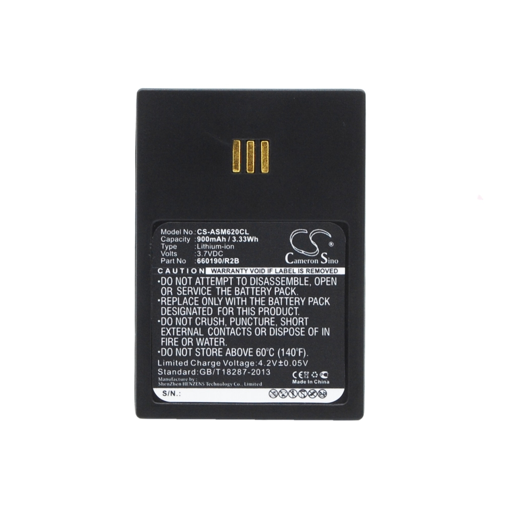 Compatible battery replacement for ASCOM  5530000102, RB-D62-L, L30250-F600-C325, 660190/R2B, 660190/1A