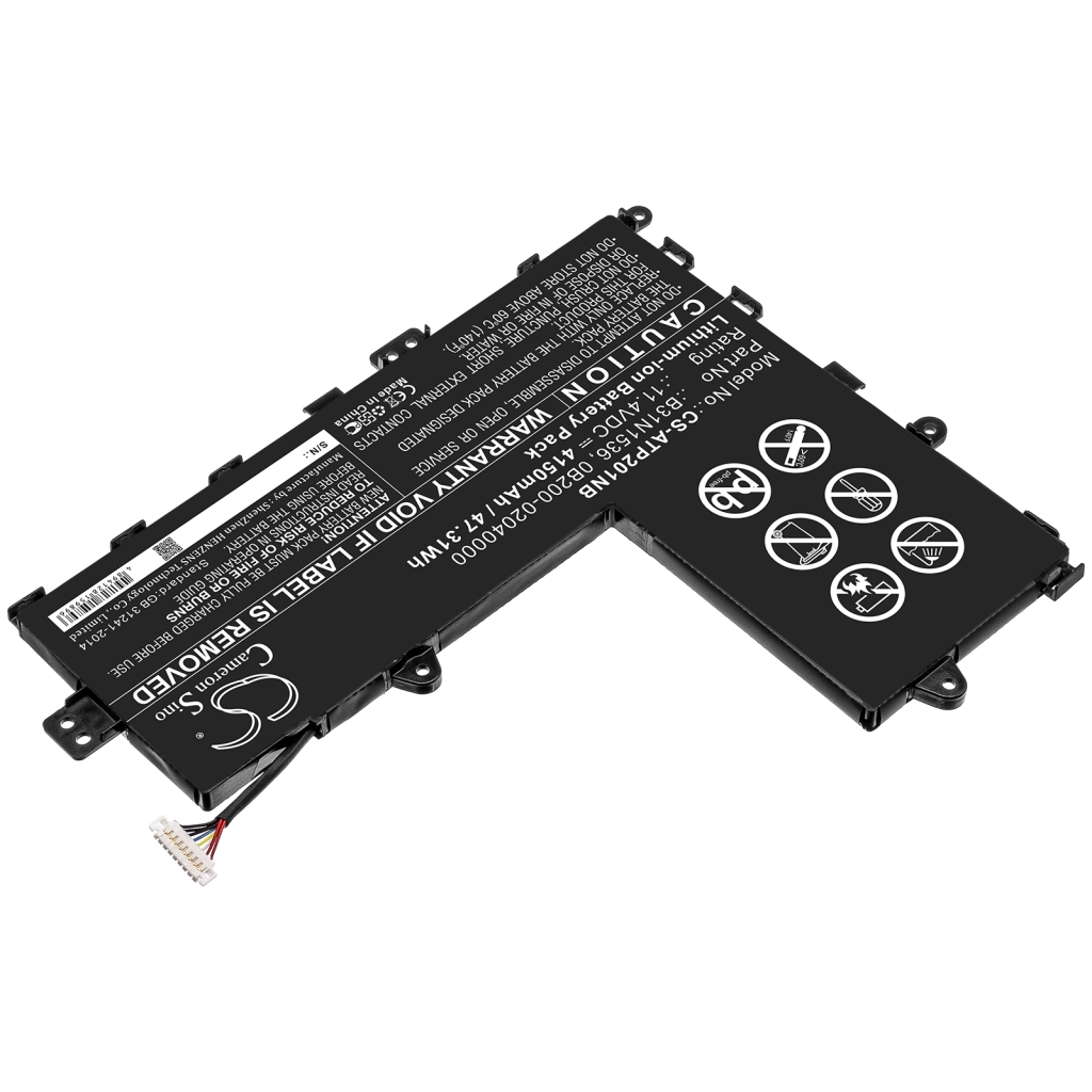 Compatible battery replacement for Asus  0B200-02040000, B31N1536