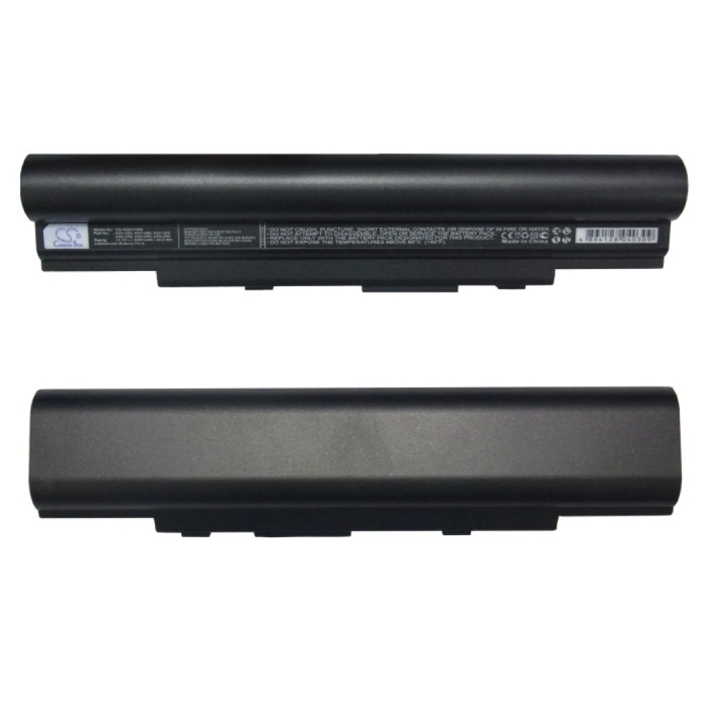 Compatible battery replacement for Asus  90-NVA1B2000Y, L062061, A31-U80, 70-NV61B1100Z, A33-U50...