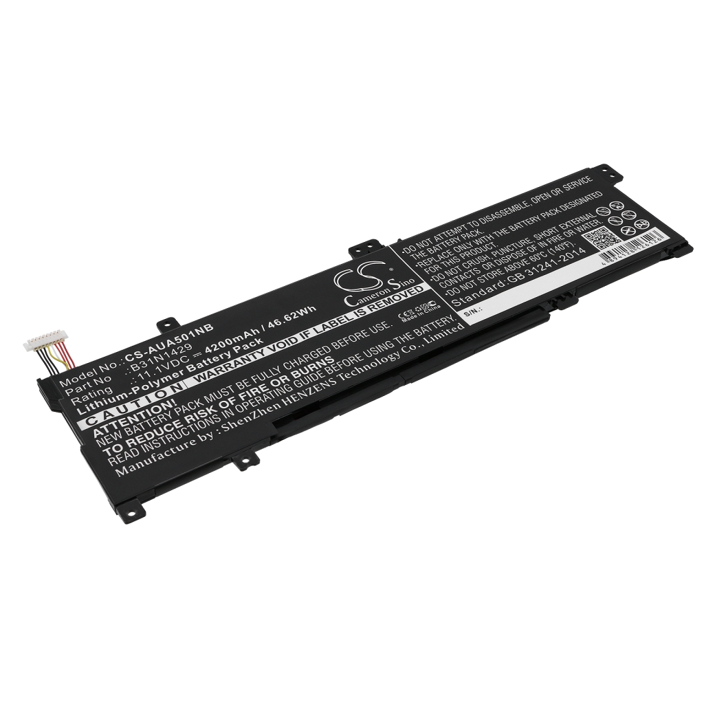 Compatible battery replacement for Asus  C31N1429, B31N1429, 0B200-01460100, 0B200-01460000