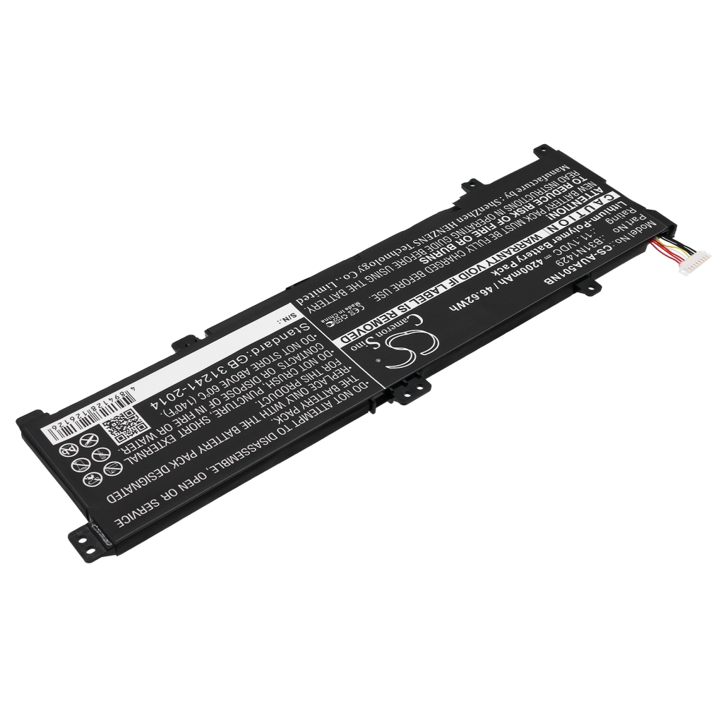 Compatible battery replacement for Asus  C31N1429, B31N1429, 0B200-01460100, 0B200-01460000