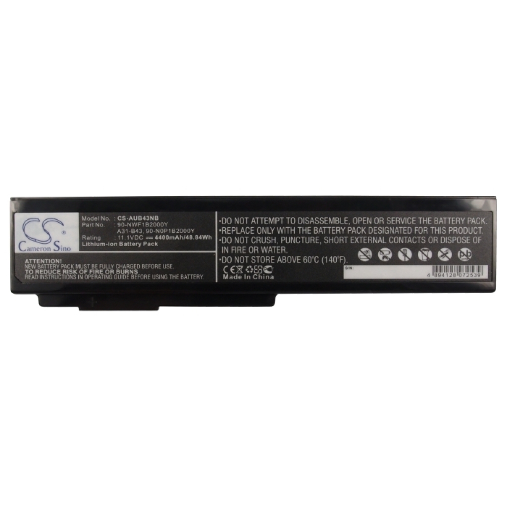 Compatible battery replacement for Asus  90-N0P1B2000Y, A31-B43, 90-NWF1B2000Y