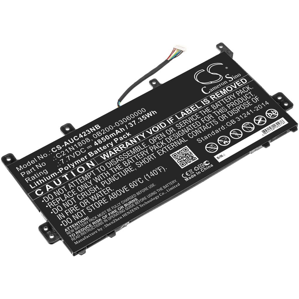 Compatible battery replacement for Asus  0B200-03060000, C21N1808, 0B200-03130000