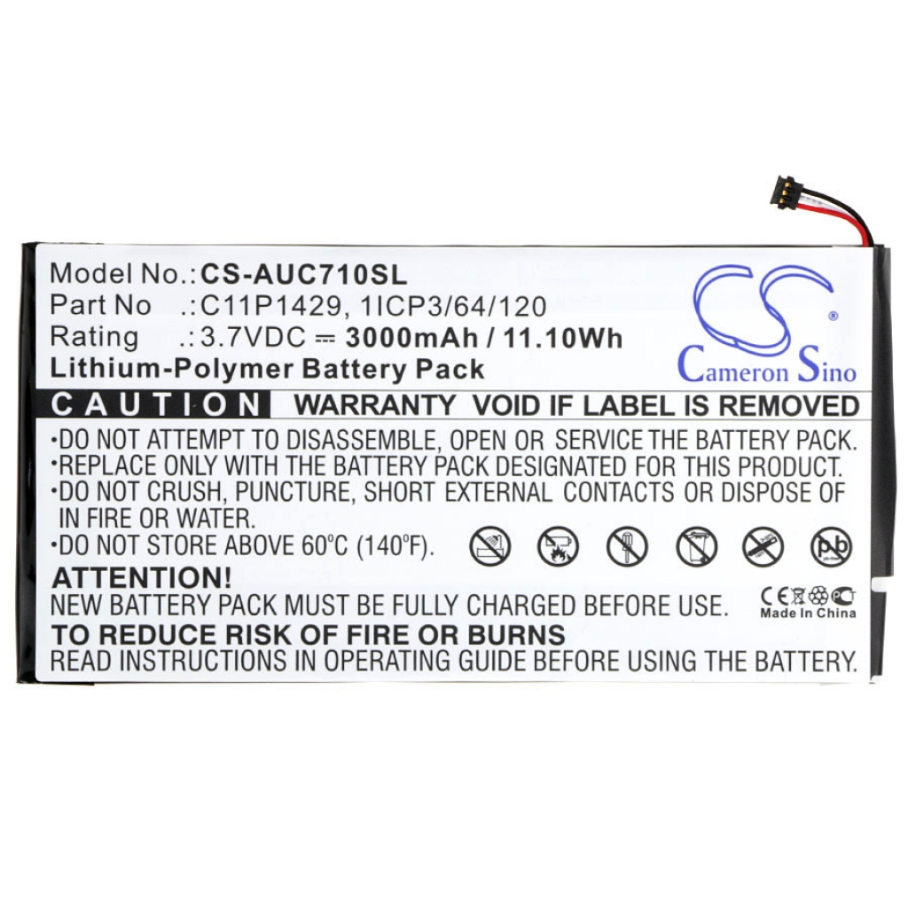 Compatible battery replacement for Asus  C11P1429, C11PK9H, 1ICP3/64/120, C11P1C1, 0B200-01490000...