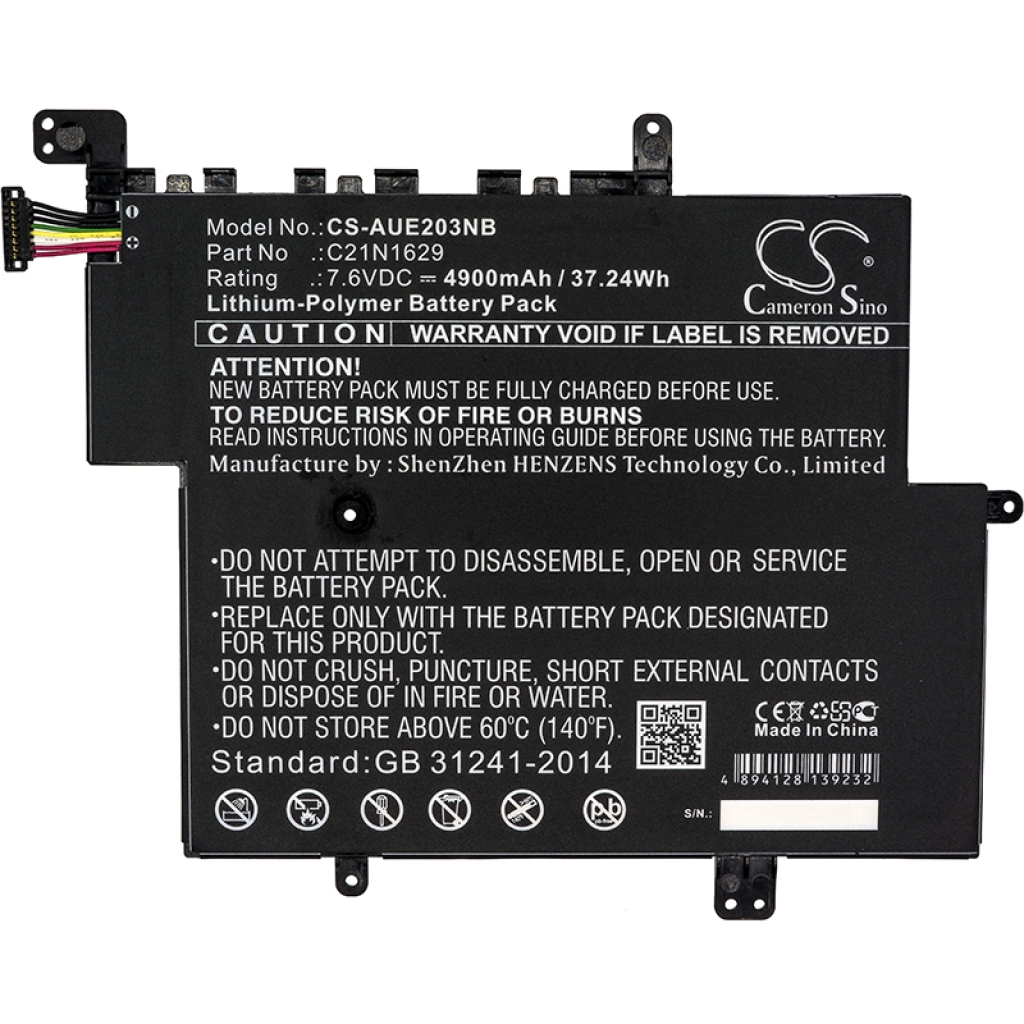 Compatible battery replacement for Asus  C21N1629 (2ICP4/59/134), 0B200-02500000