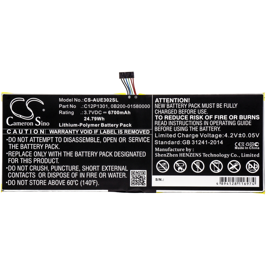 Tablet Battery Asus CS-AUE302SL