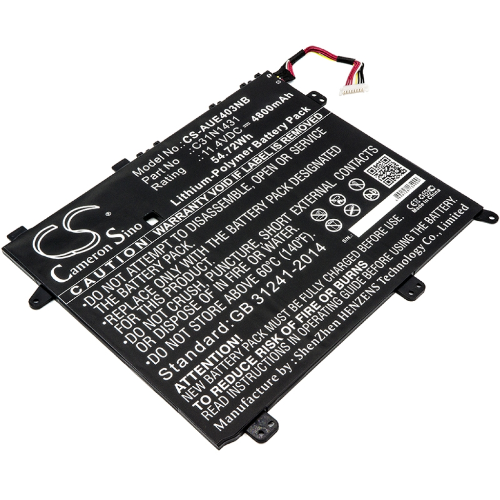 Compatible battery replacement for Asus  0B200-01600300, 0B200-01600200, C32N1431, 0B200-01600000, C31N1431...