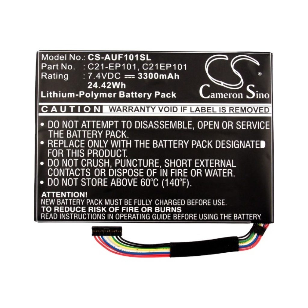 Compatible battery replacement for Asus  C21EP101, C21-EP101, C22-EP101