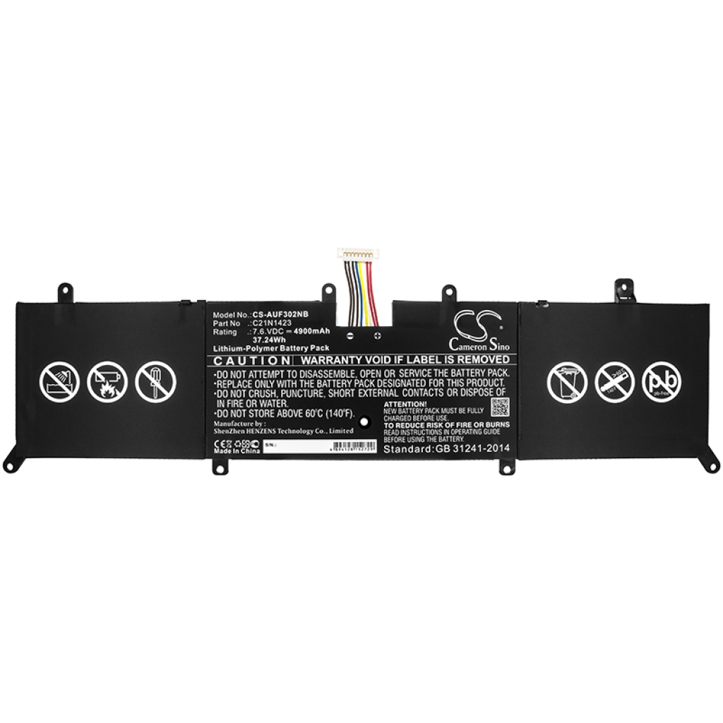 Compatible battery replacement for Asus  C21N1423, 0B200-01360100