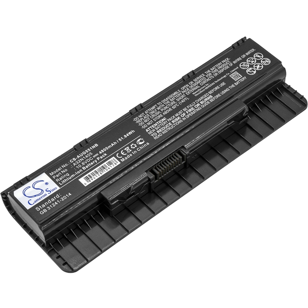 Compatible battery replacement for Asus  A32LI9H, 0B110-00300000, A32NI405, A32N14O5, A32N1405