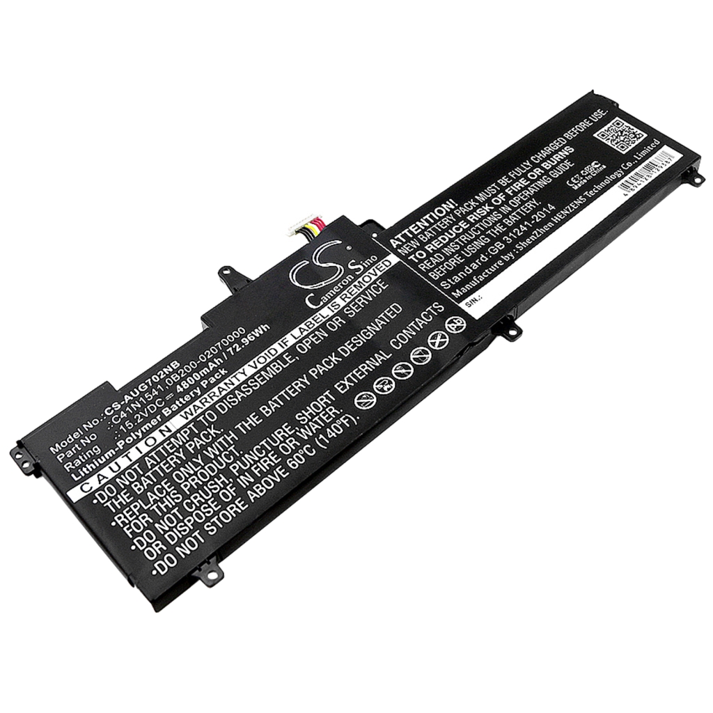 Compatible battery replacement for Asus  C41N1541, 0B200-02070000