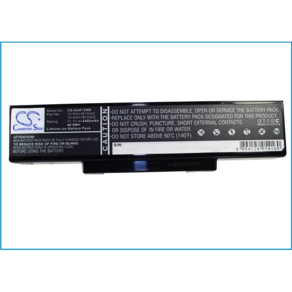 Notebook battery Asus K72JM