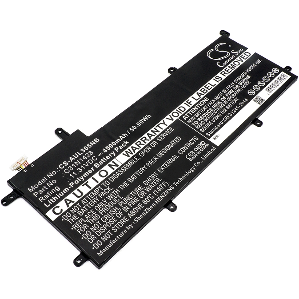 Compatible battery replacement for Asus  C31N1428, 0B200-01450100, 0B200-01450000