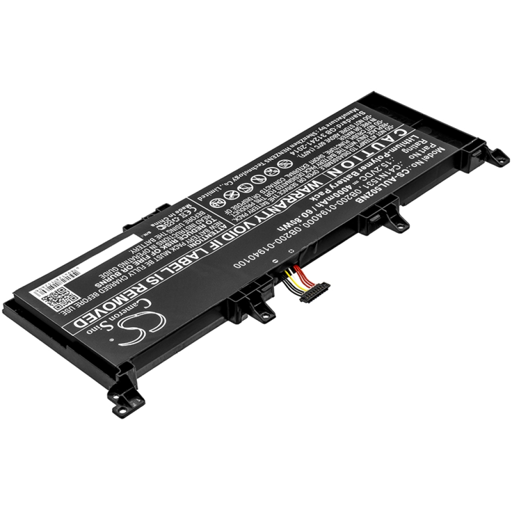 Compatible battery replacement for Asus  0B200-0194000, C41N1531, 0B200-01940100