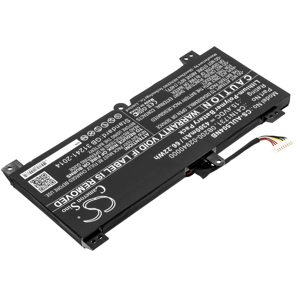 Compatible battery replacement for Asus  0B200-02940000, C41N1731