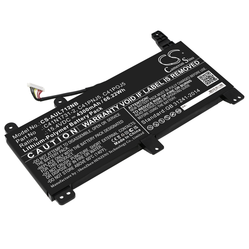 Compatible battery replacement for Asus  CA436981G, 0B200-03400200, C41POJ5, 0B200-02990000, C41PNJ5...