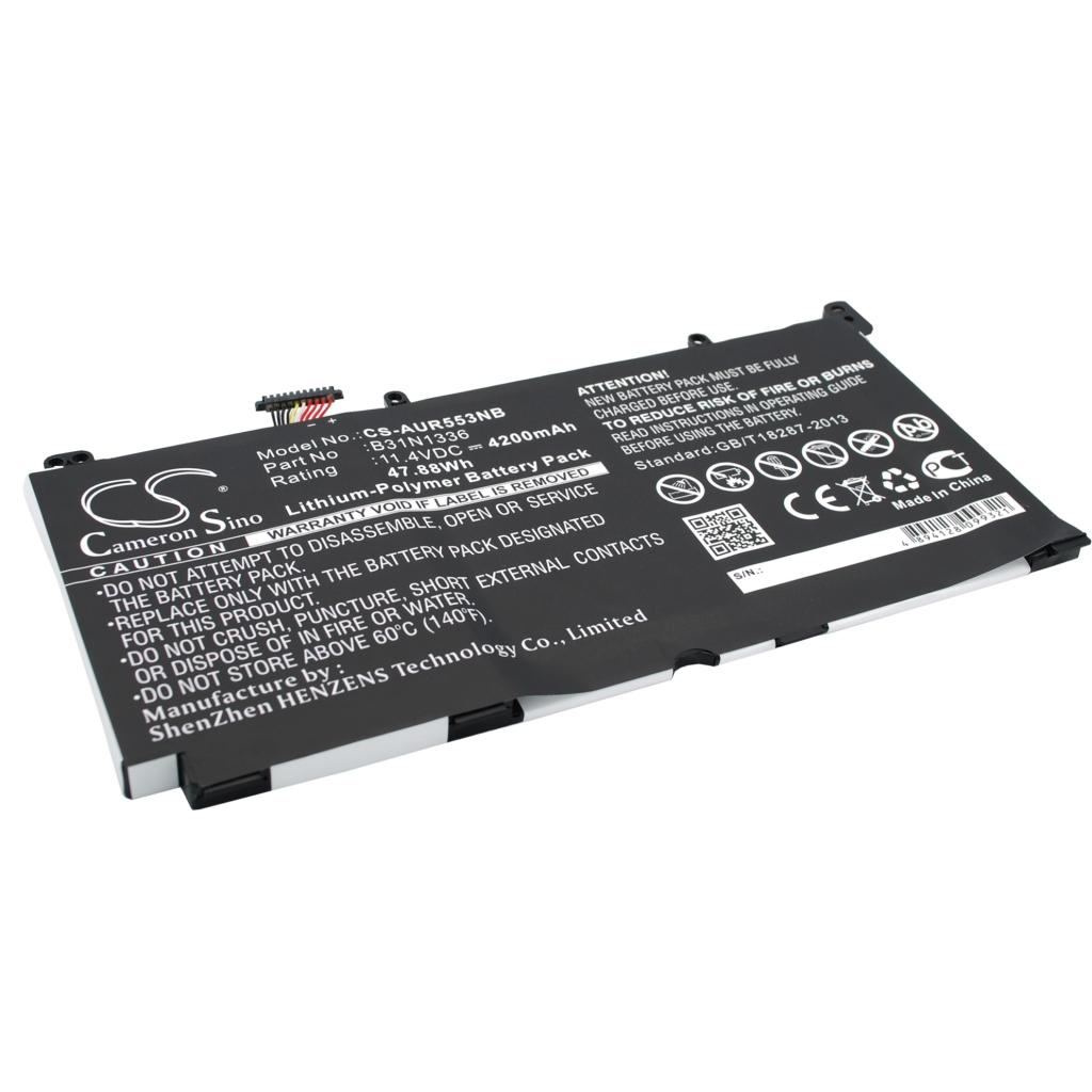 Compatible battery replacement for Asus  0B200-00450100, B31N1336, 0B200-00450600, 0B200-00450500, 0B200-00450400...