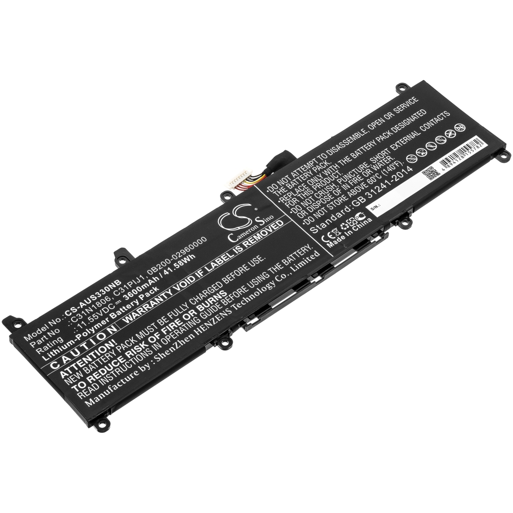 Compatible battery replacement for Asus  C31N1806, 0B200-03030100, 0B200-03030000, 0B200-02960000, C31PIJ1