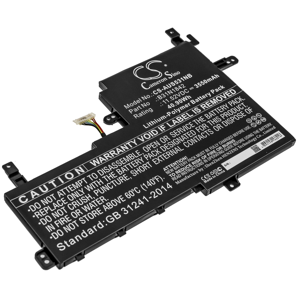 Compatible battery replacement for Asus  0B200-03440000, B31N1842