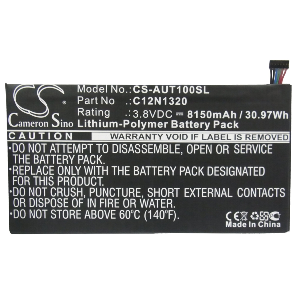 Compatible battery replacement for Asus  0B200-00720300, 0B200-00720100, C12N1320, 0B200-00720400