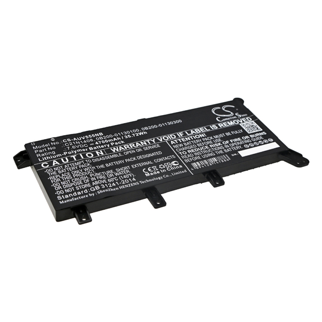 Compatible battery replacement for Asus  0B200-01130100, C21N1408, 0B200-01130300