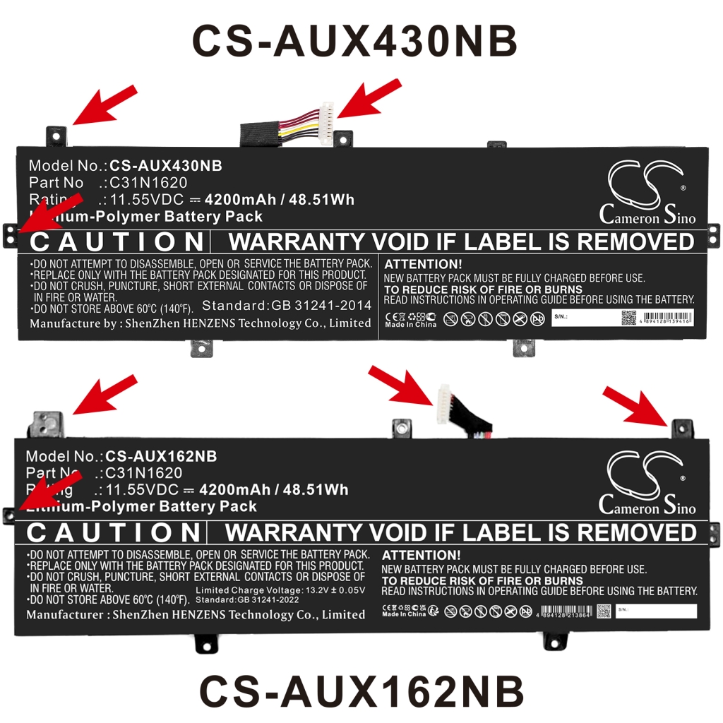 Notebook battery Asus UX3400UA