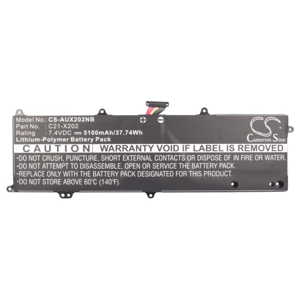 Compatible battery replacement for Asus  C22-X202, C21-X202, 0B200-00230300