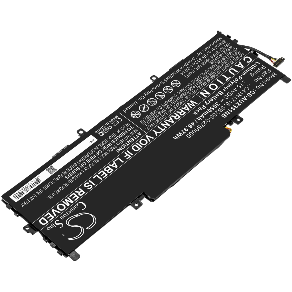 Compatible battery replacement for Asus  C41N1715, 0B200-02760000