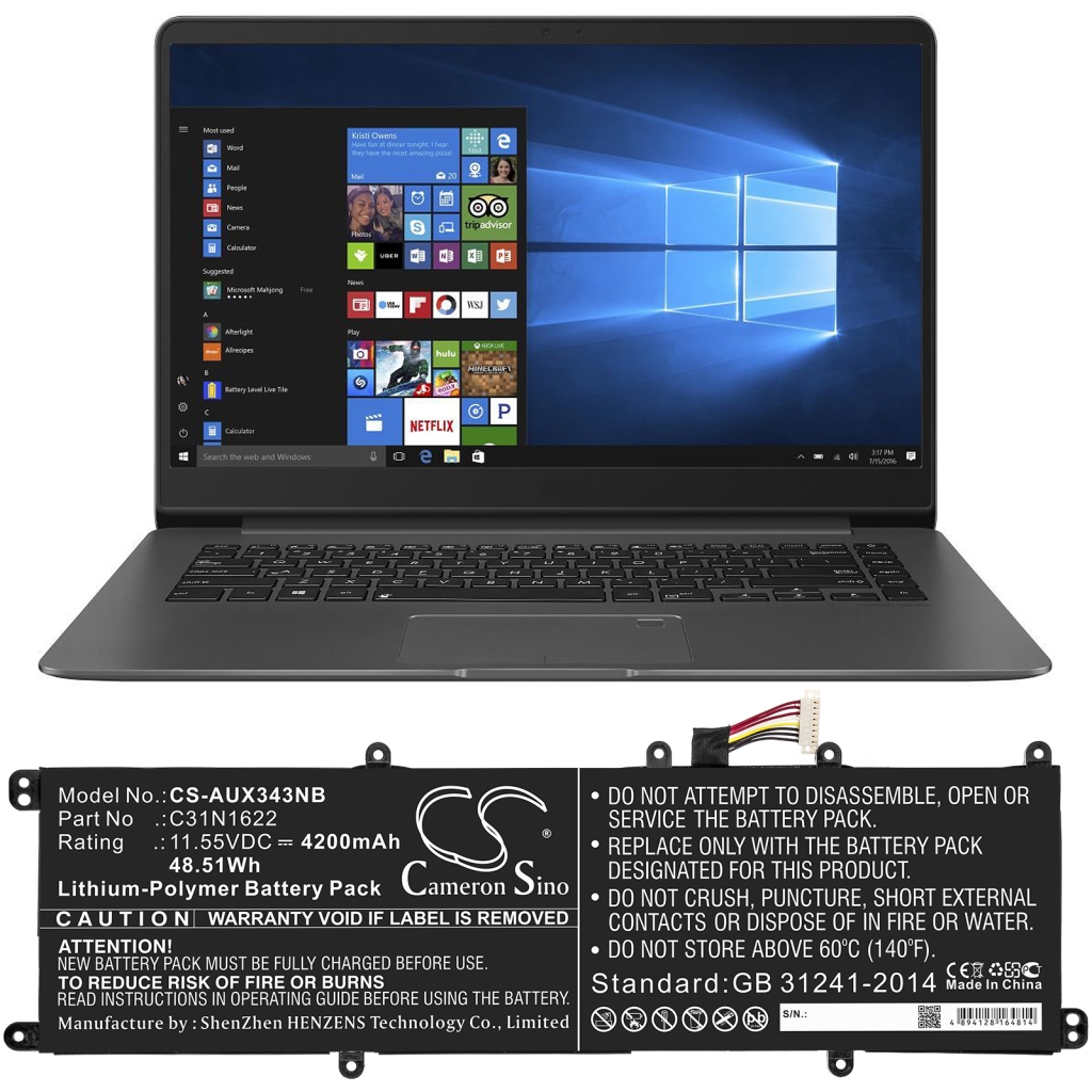 Notebook battery Asus Zenbook UX430UA-GV266T