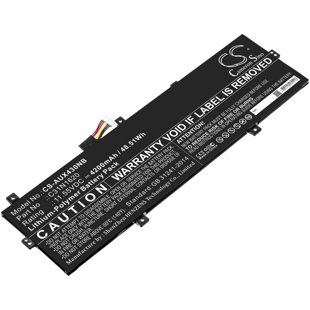 Compatible battery replacement for Asus  0B200-02370200, 0B200-02370100, 0B200-02370000, C31N1620, B0B200-02370000